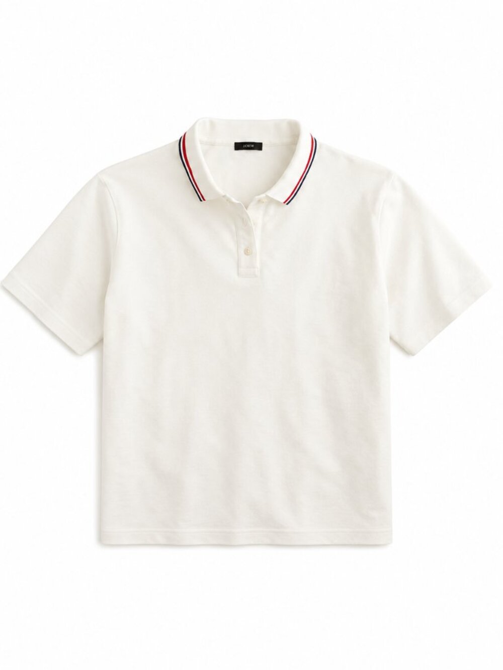 NWT J.Crew XS/S Oversized Pique Polo T-Shirt Linen Cotton Blend Ivory